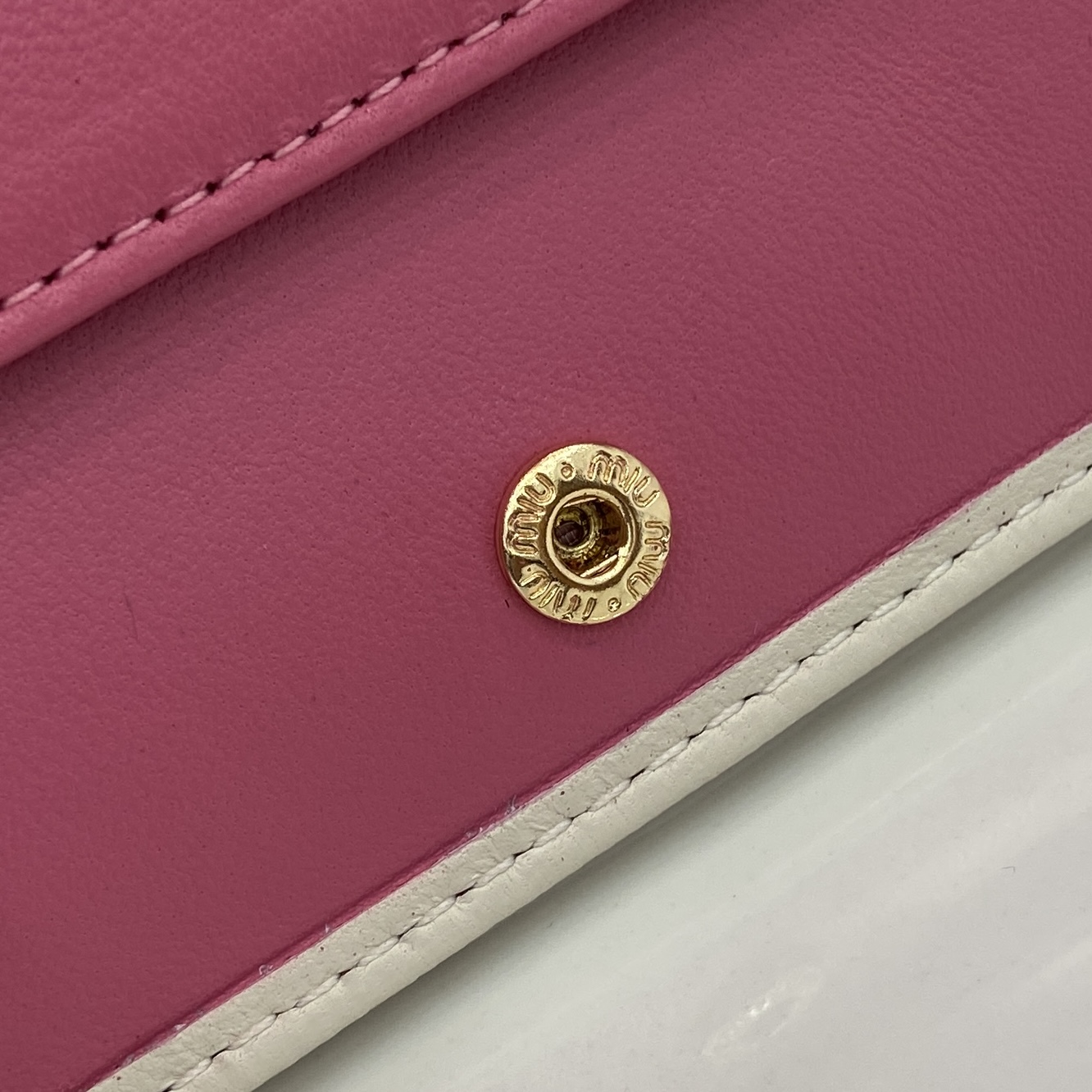 Pocket Wallet Lambskin Leather Small Wallet Card Holder - Pink/White 11 i1749277408913 7414 0 9