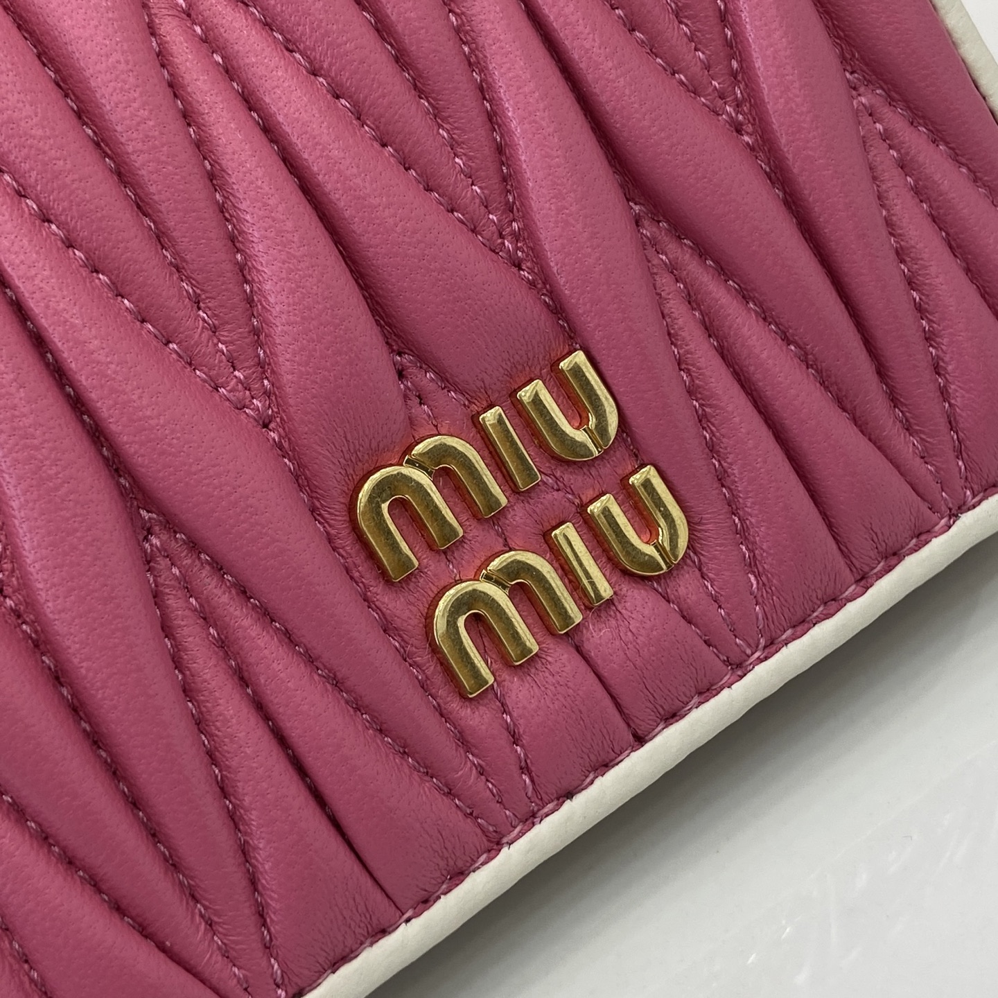 Pocket Wallet Lambskin Leather Small Wallet Card Holder - Pink/White 6 i1749277409228 3594 0 4