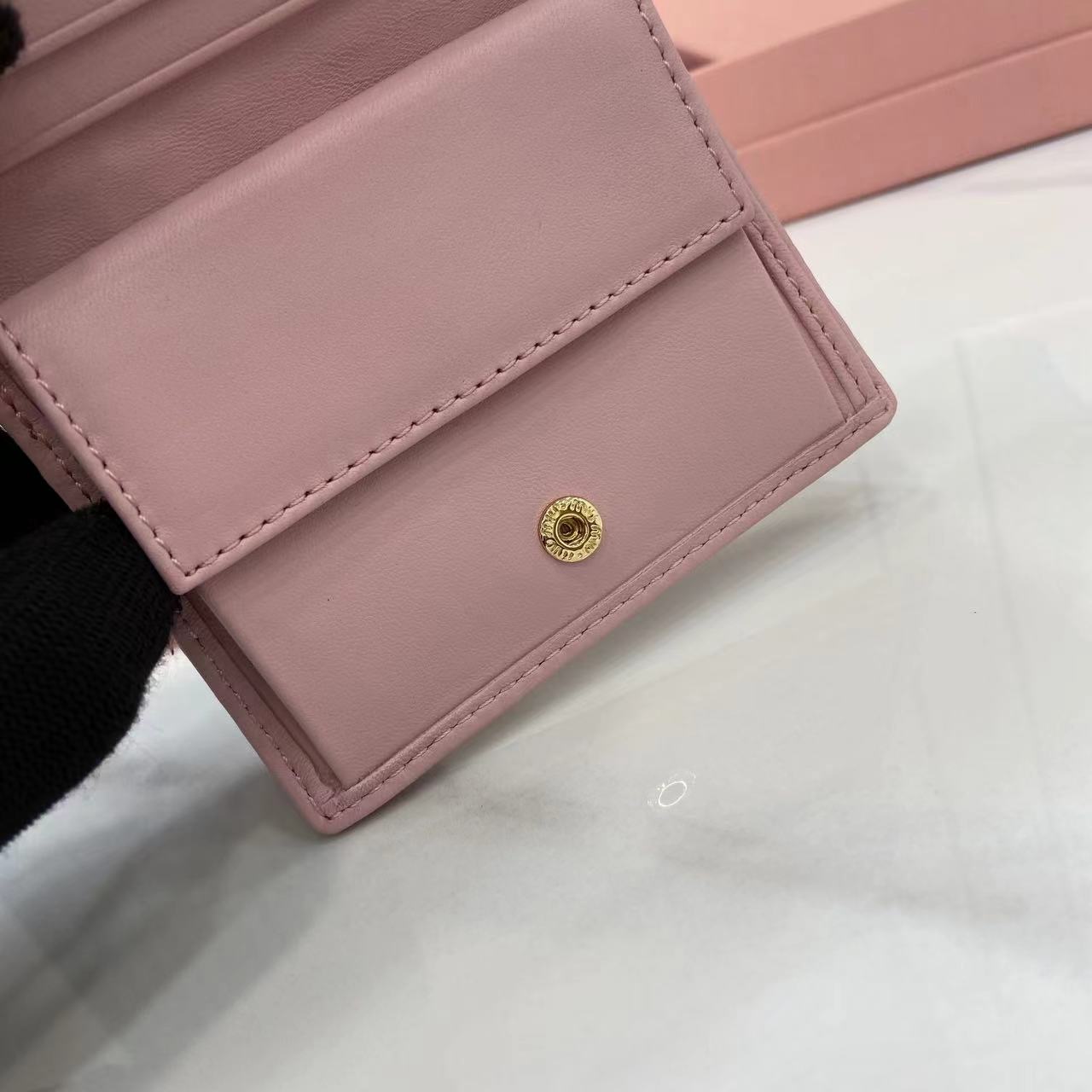 Pocket Wallet Lambskin Leather Small Wallet Card Holder - Light Pink 11 i1749277450063 875 0 9
