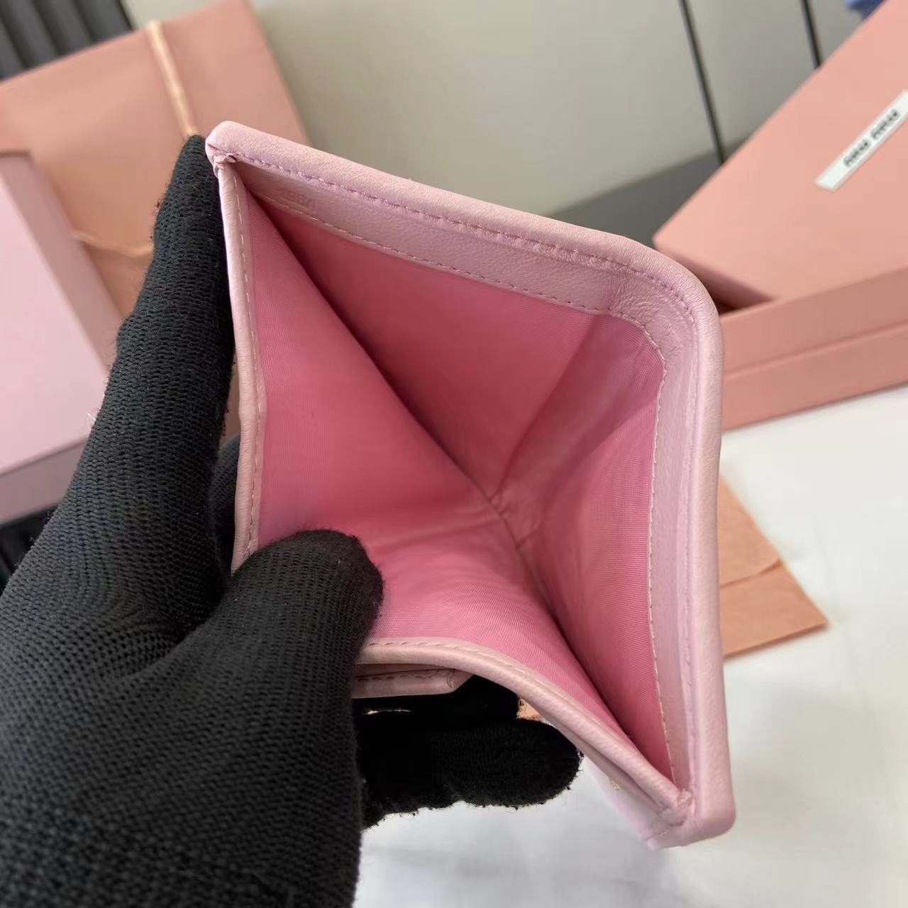 Pocket Wallet Lambskin Leather Small Wallet Card Holder - Light Pink 10 i1749277450064 8031 0 8