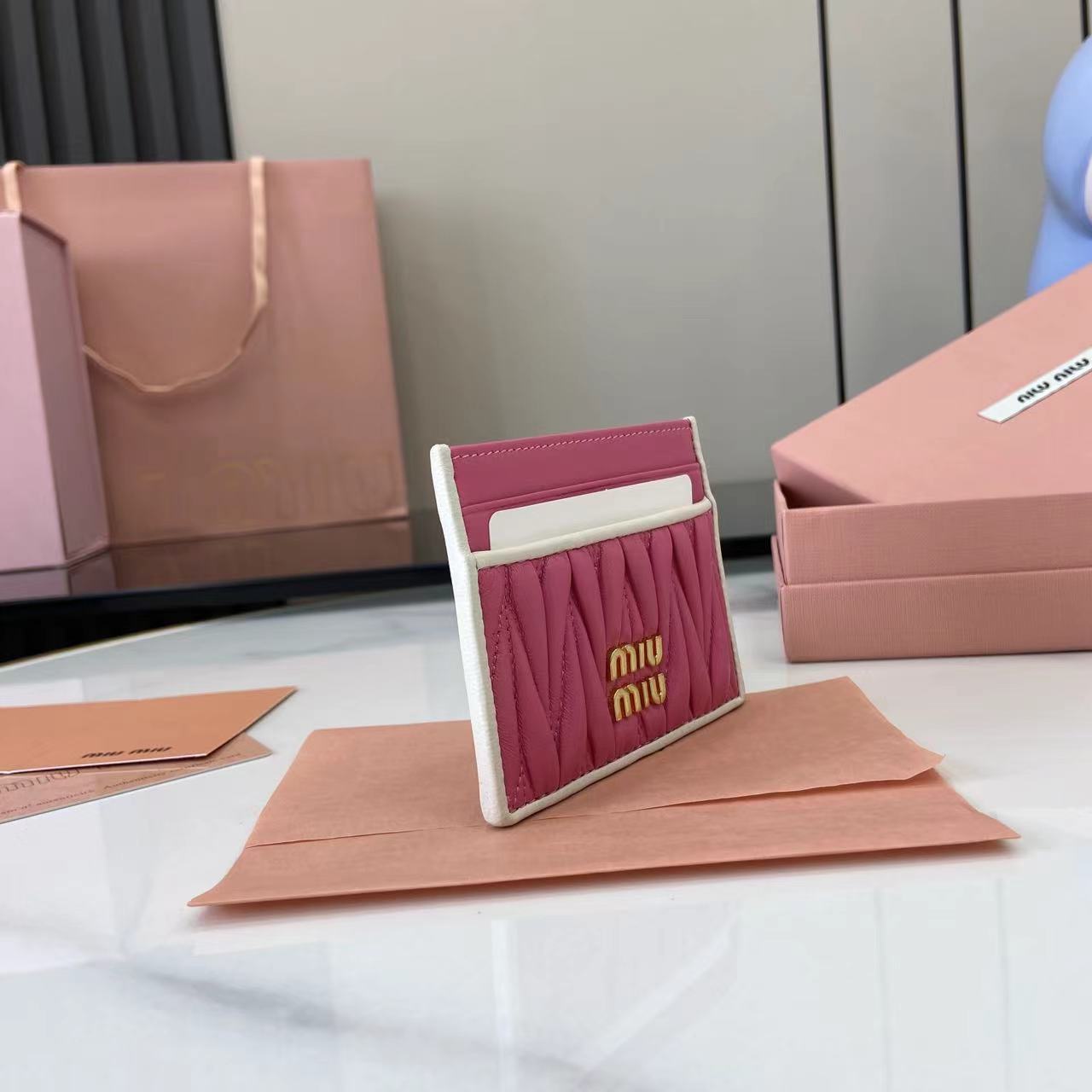 Miu Miu Lambskin Leather Card Holder - Chic & Compact Design 3 i1749277578530 3866 0 1
