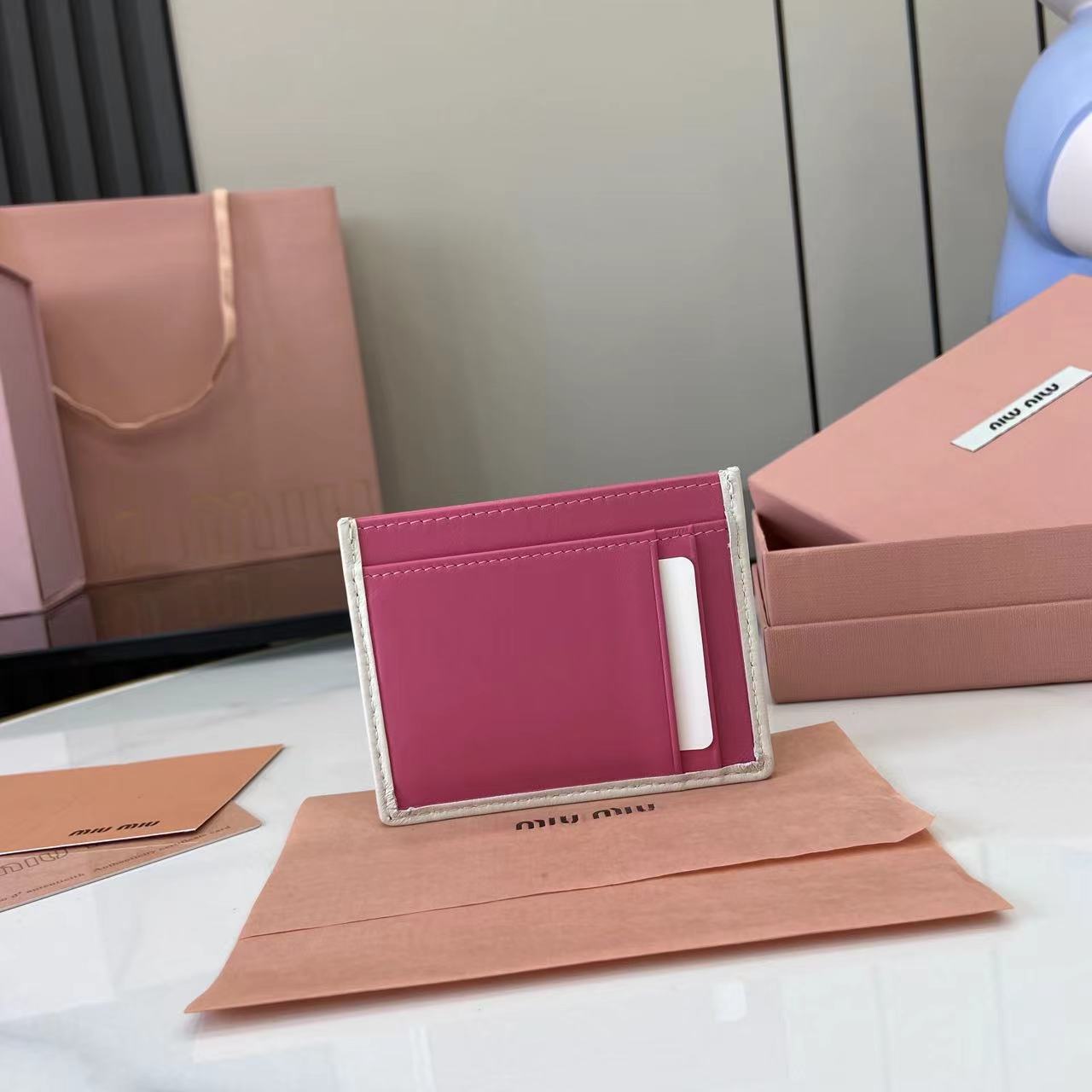 Miu Miu Lambskin Leather Card Holder - Chic & Compact Design 4 i1749277581235 5591 0 2