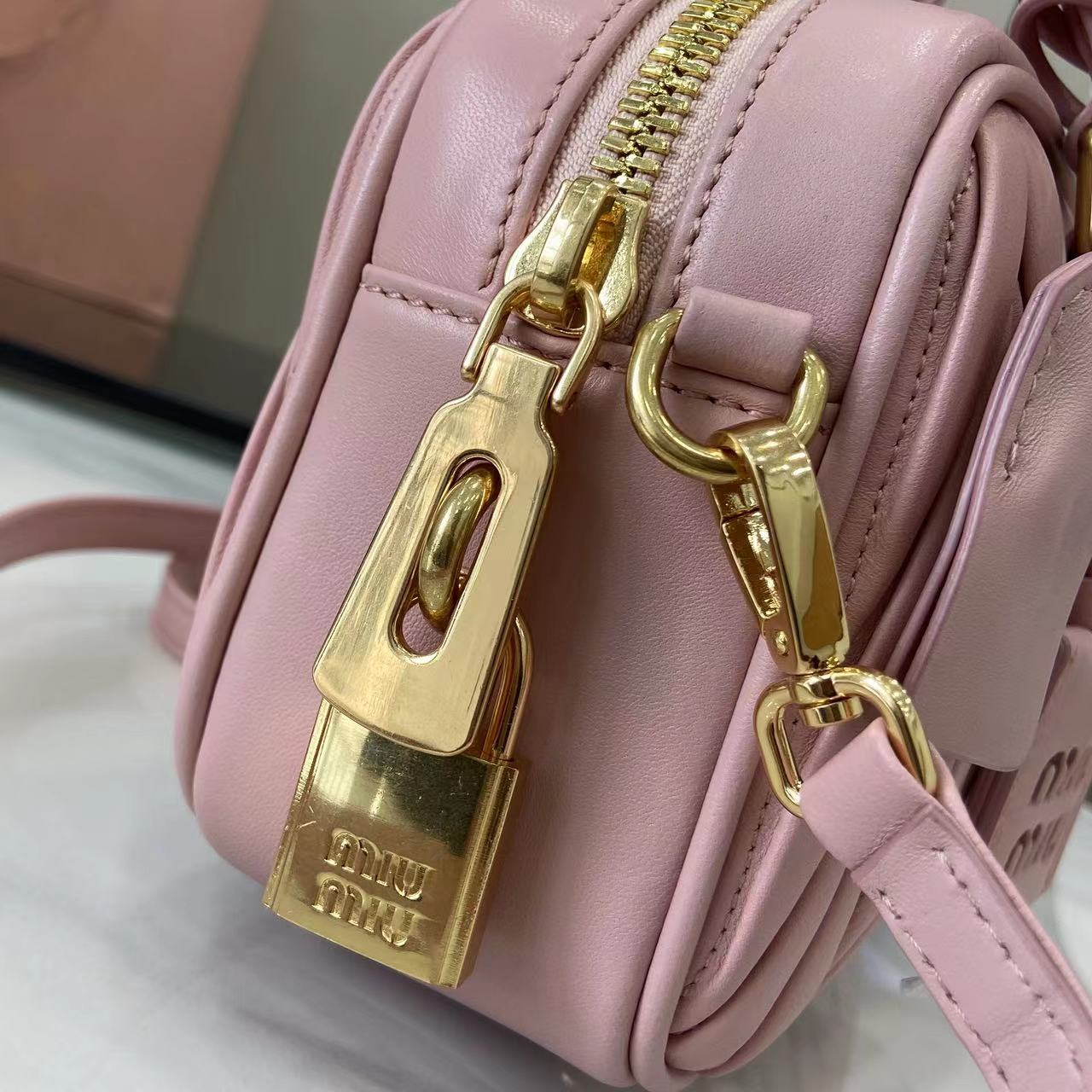 Miu Miu Arcadia Matelassé Pink Leather Bowling Bag 5BB123 for Women 10 i1749623808036 2401 0 9