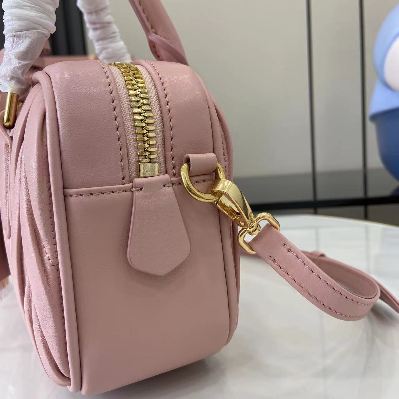 Miu Miu Arcadia Matelassé Pink Leather Bowling Bag 5BB123 for Women 6 i1749623808036 578 0 5