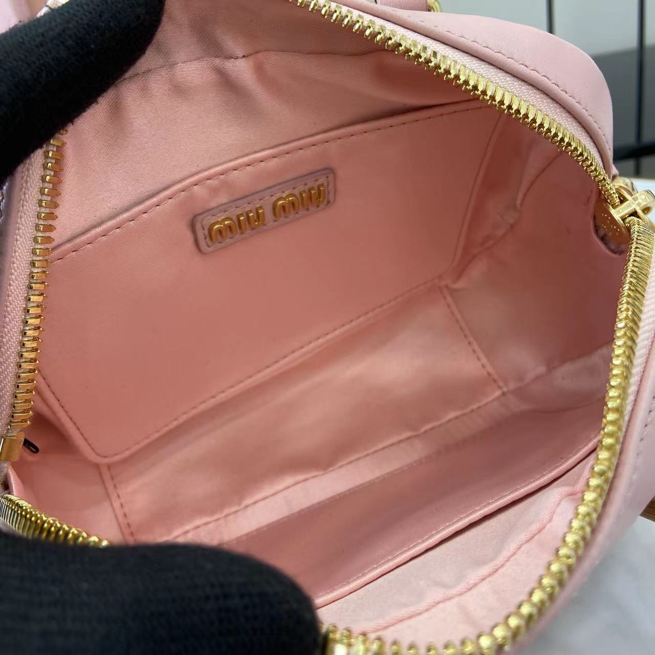 Miu Miu Arcadia Matelassé Pink Leather Bowling Bag 5BB123 for Women 8 i1749623825475 1784 0 7