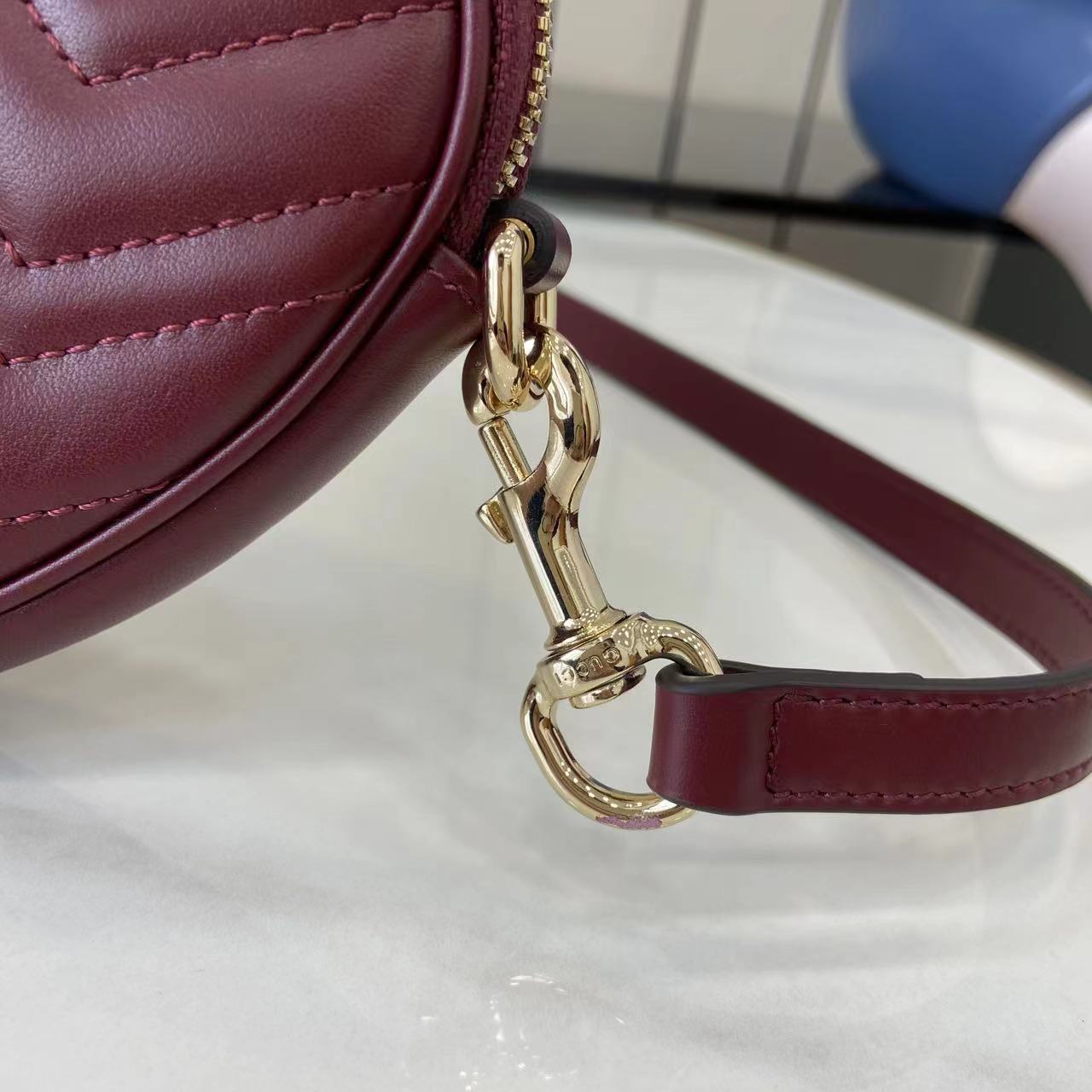 Gucci Marmont Heart Mini Bag - Rosso Ancora Red Leather 11 i1750580662044 315 0 9