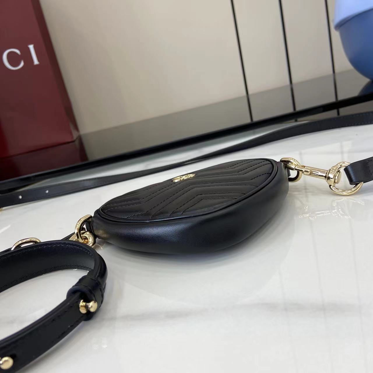 Gucci Marmont Mini Heart Bag - Black Leather, Gold Hardware, Compact Design 5 i1750580679127 3793 0 3
