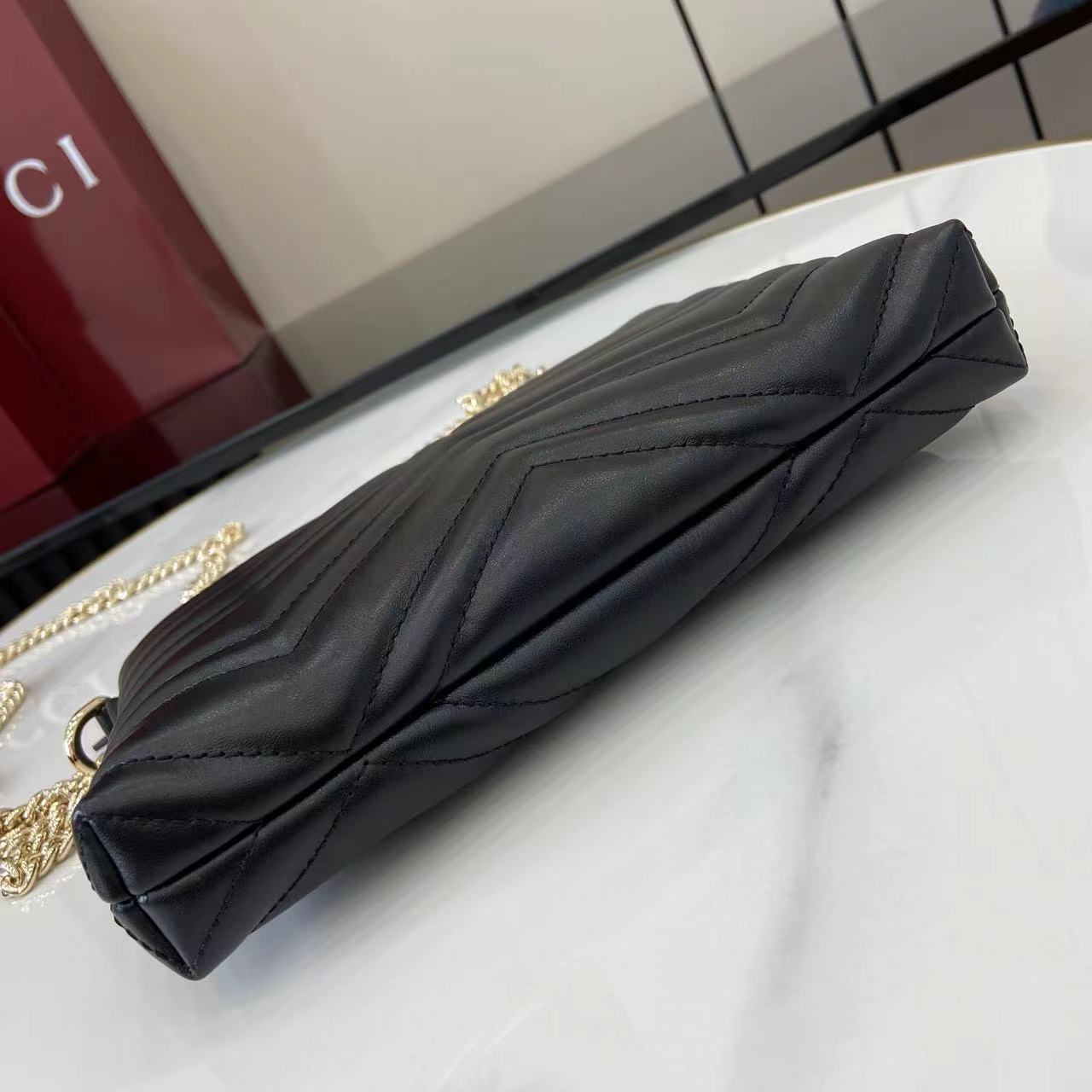 Gucci Marmont Black Leather Chain Wallet Bag - Iconic Design 5 i1750672781180 4227 0 3
