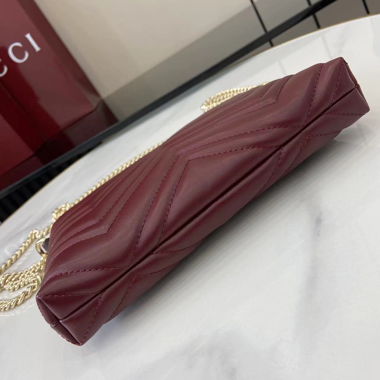 Gucci Marmont Red Leather Chain Wallet - Compact & Stylish 5 i1750672796448 7766 0 3