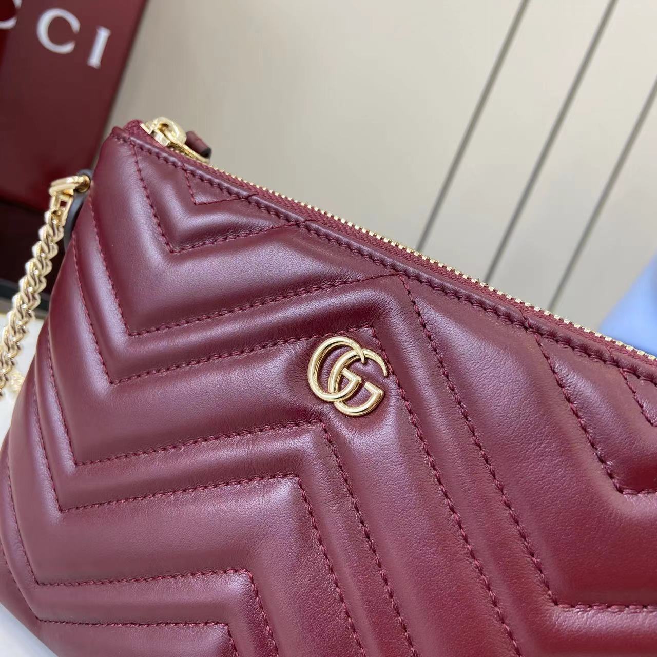 Gucci Marmont Red Leather Chain Wallet - Compact & Stylish 6 i1750672798653 5315 0 4