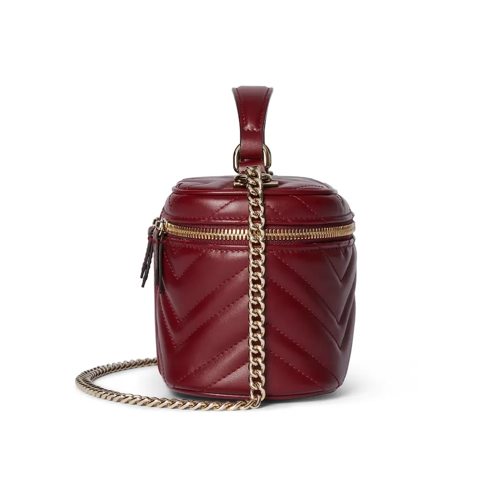 Gucci Marmont Chain Cosmetic Case in Rosso Ancora Leather with GG Logo 6 i1755937993705 1118 0 5