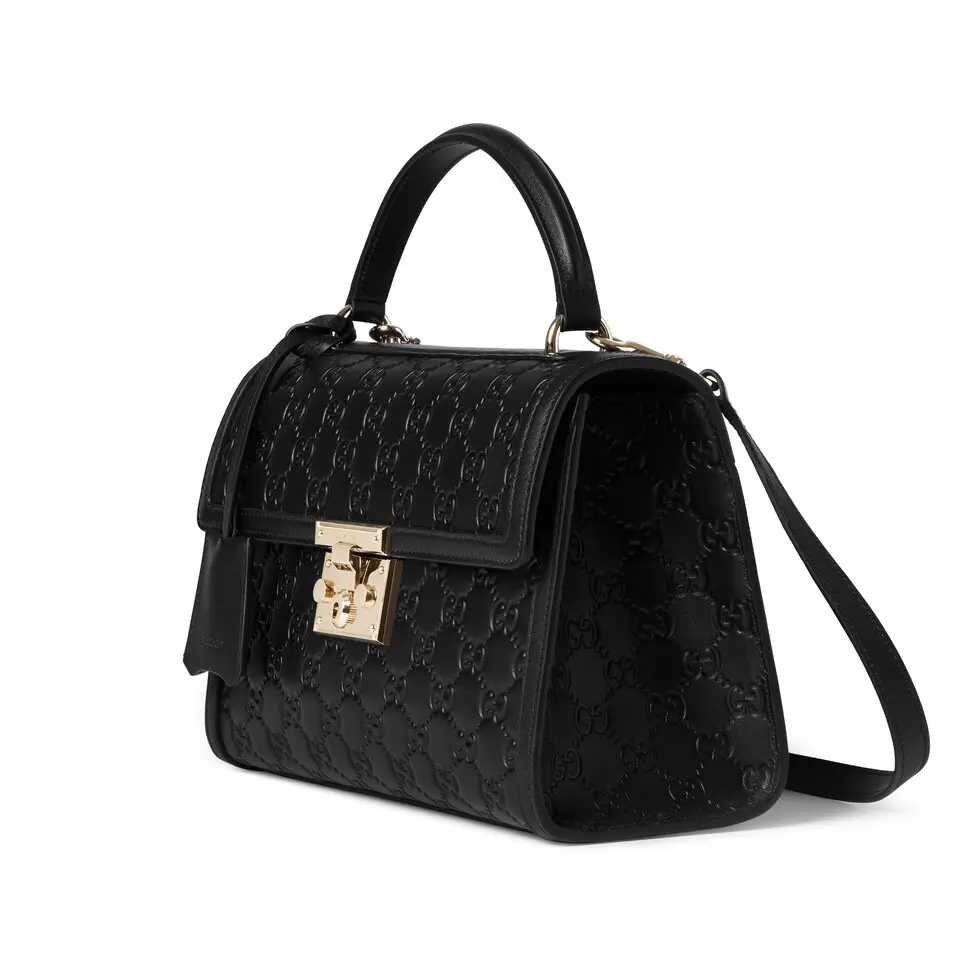 Gucci Padlock GG Embossed Leather Shoulder Bag, Black with Gold-toned Hardware 2 i1756198512696 2687 0 1