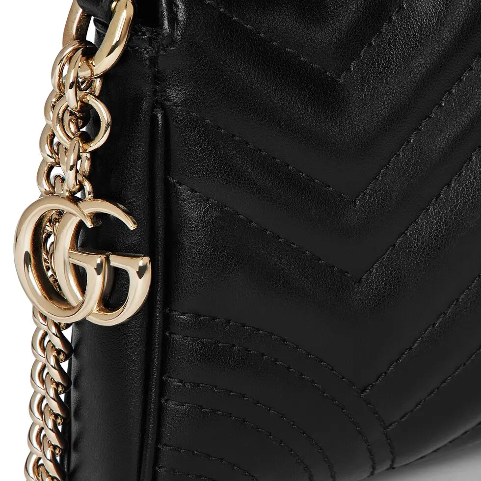 Gucci Marmont Small Shoulder Bag - Black Quilted Leather with Chain Strap 6 i1756531244238 9561 0 4