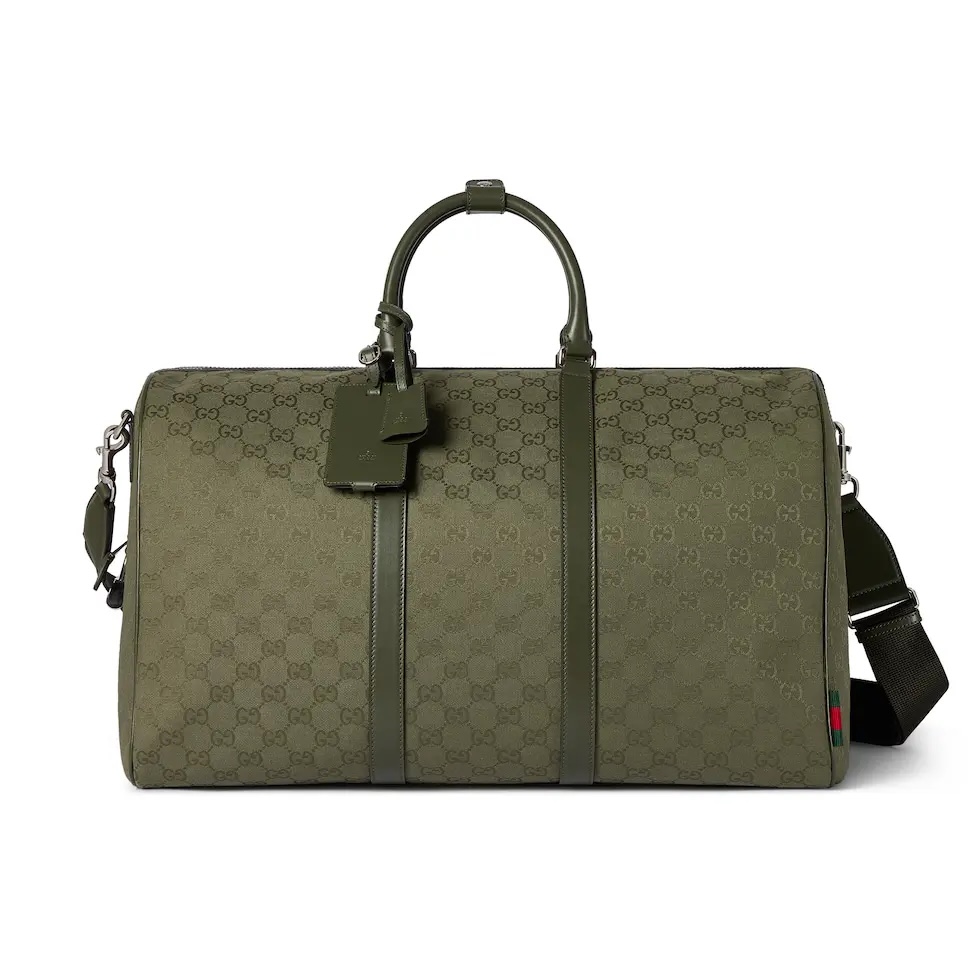 Gucci Green Canvas Duffle Bag with Red and Green Web Detail 2 i1756531693625 4346 0 0