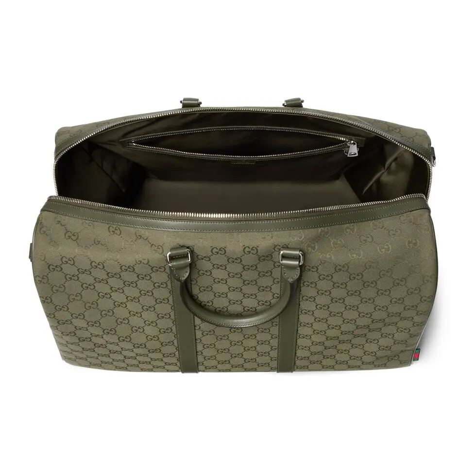 Gucci Green Canvas Duffle Bag with Red and Green Web Detail 11 i1756531694251 1901 0 9