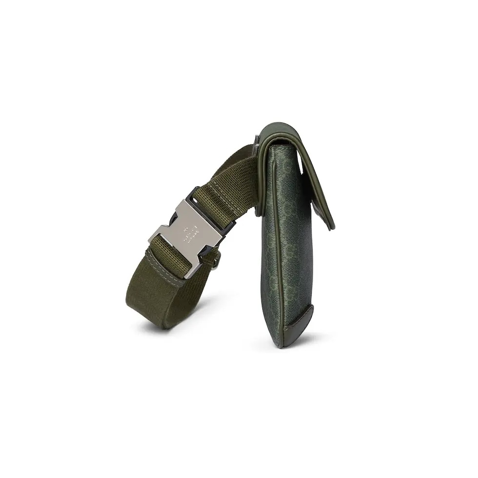 Gucci Green Coated Canvas Belt Bag with Tonal Leather Trim 7 i1756533109567 5556 0 5