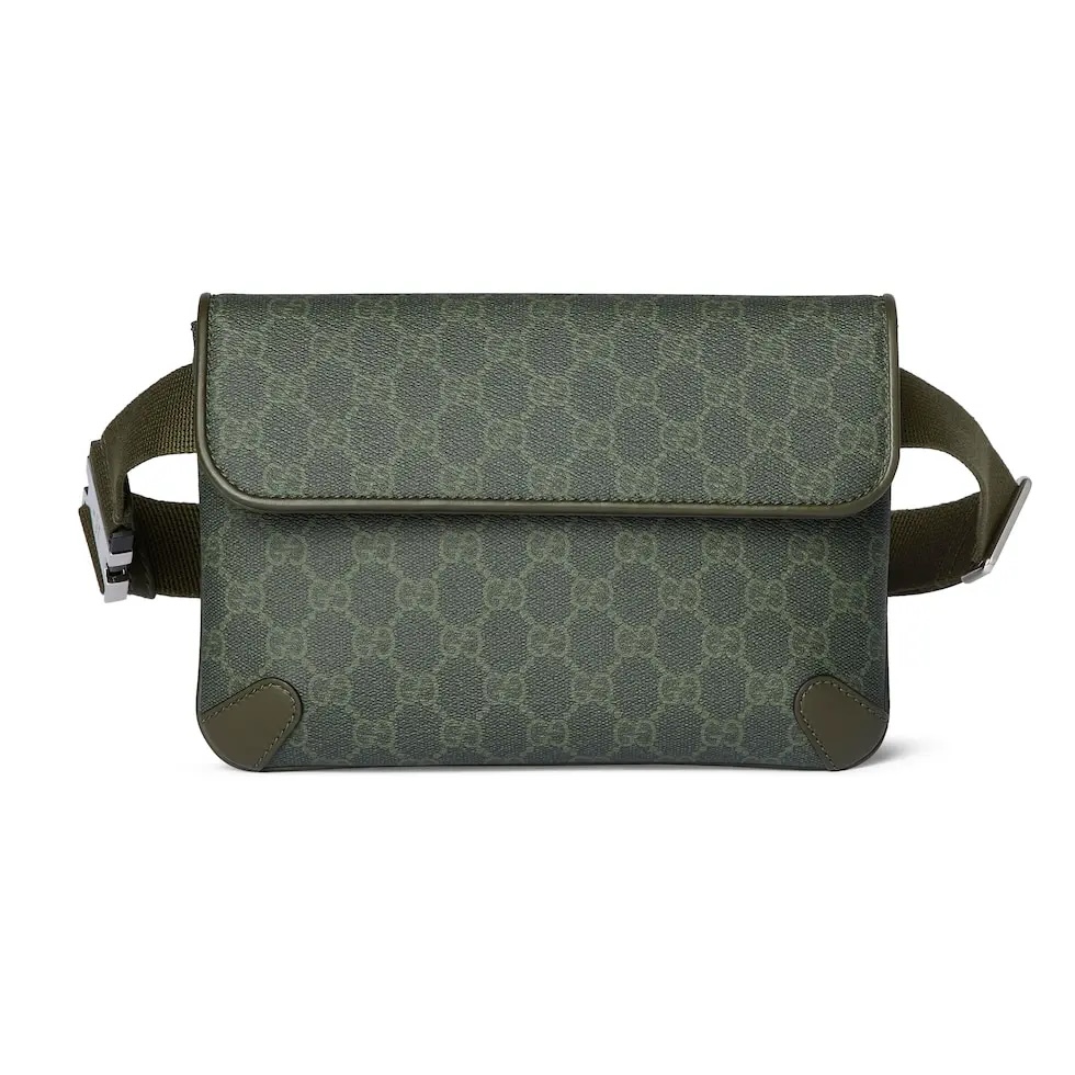 Gucci Green Coated Canvas Belt Bag with Tonal Leather Trim 2 i1756533116333 8426 0 0