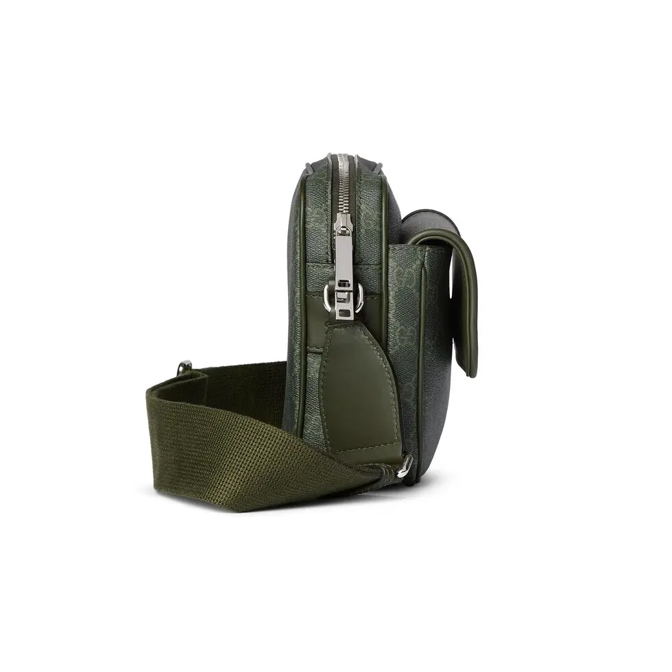 Gucci Small Messenger Bag in Forest Green GG Coated Canvas 6 i1756533219470 4620 0 5