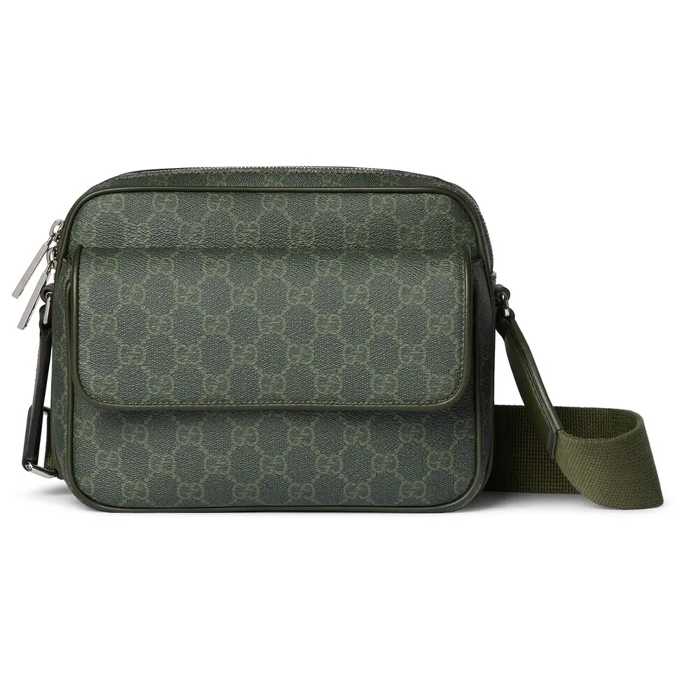 Gucci Small Messenger Bag in Forest Green GG Coated Canvas 1 i1756533219472 9126 0 0