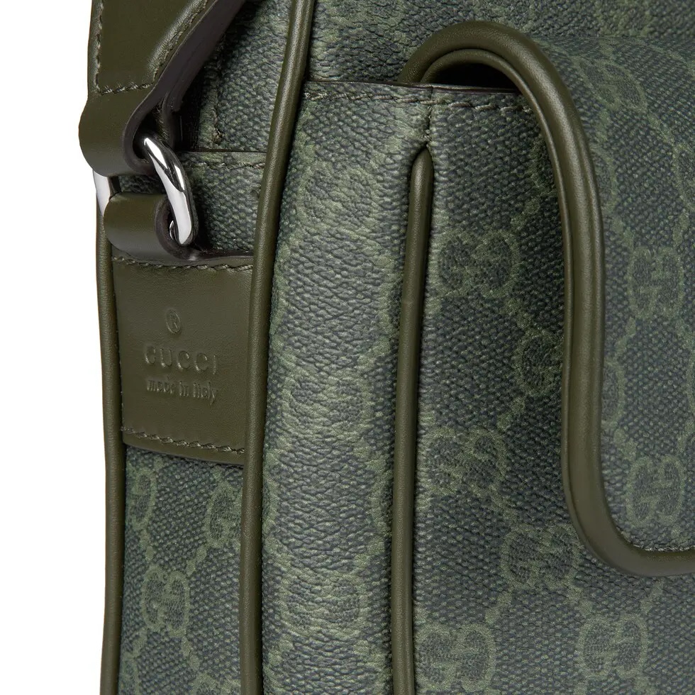Gucci Small Messenger Bag in Forest Green GG Coated Canvas 4 i1756533219477 135 0 3
