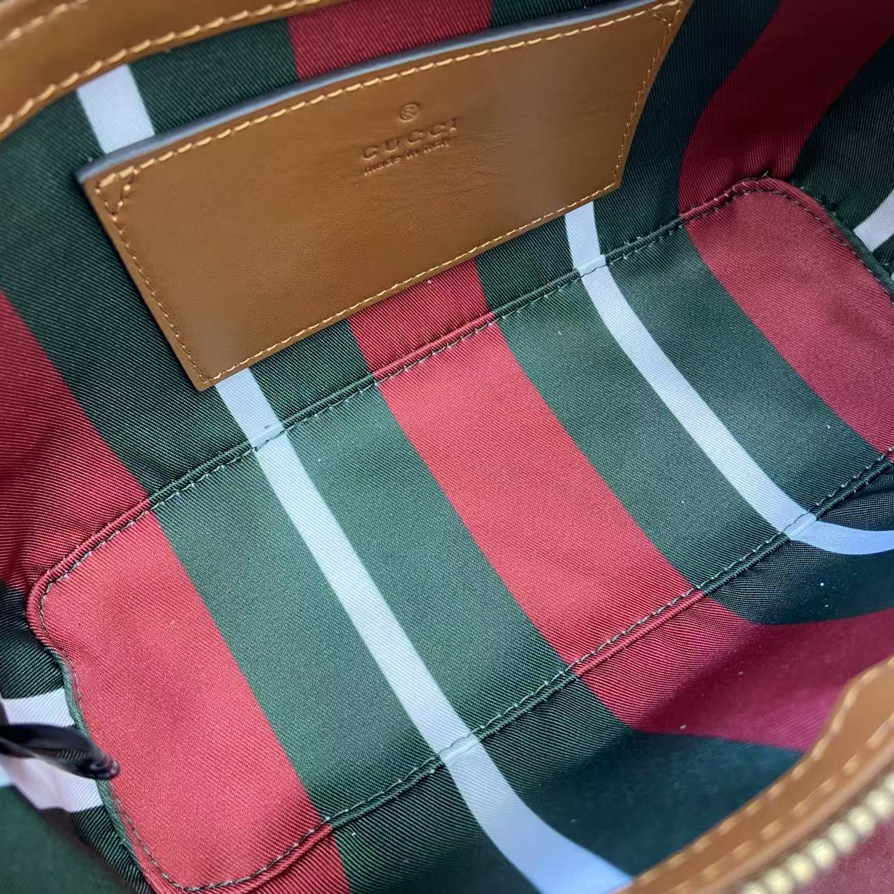 Gucci Emblem Small Shoulder Bag Beige and Dark Brown, Gucci Letter Pattern 9 i1756828196689 2878 0 7