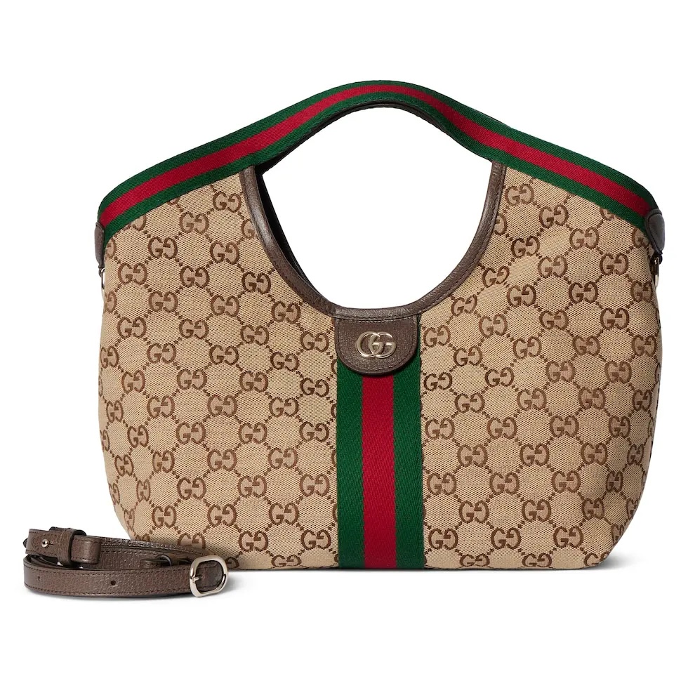 Gucci Giglio Small Tote Bag Beige and Brown GG Canvas with Web Trim 6 i1756967961535 8333 0 5