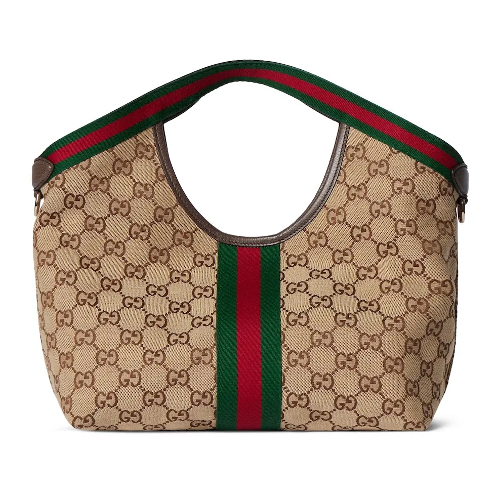 Gucci Giglio Small Tote Bag Beige and Brown GG Canvas with Web Trim 7 i1756967967100 2668 0 6