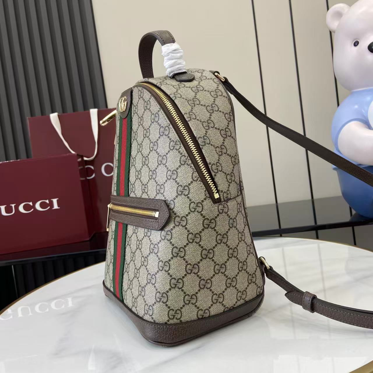 Gucci Ophidia GG Supreme Mini Backpack Beige/Brown Leather Trim 7 i1757138878891 3175 0 5