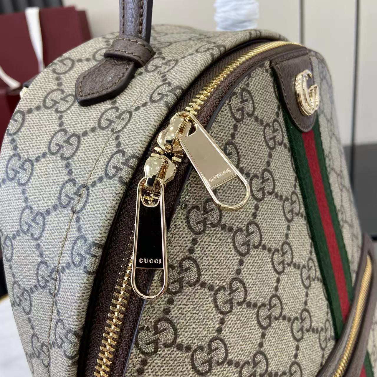 Gucci Ophidia GG Supreme Mini Backpack Beige/Brown Leather Trim 8 i1757138878893 4848 0 6