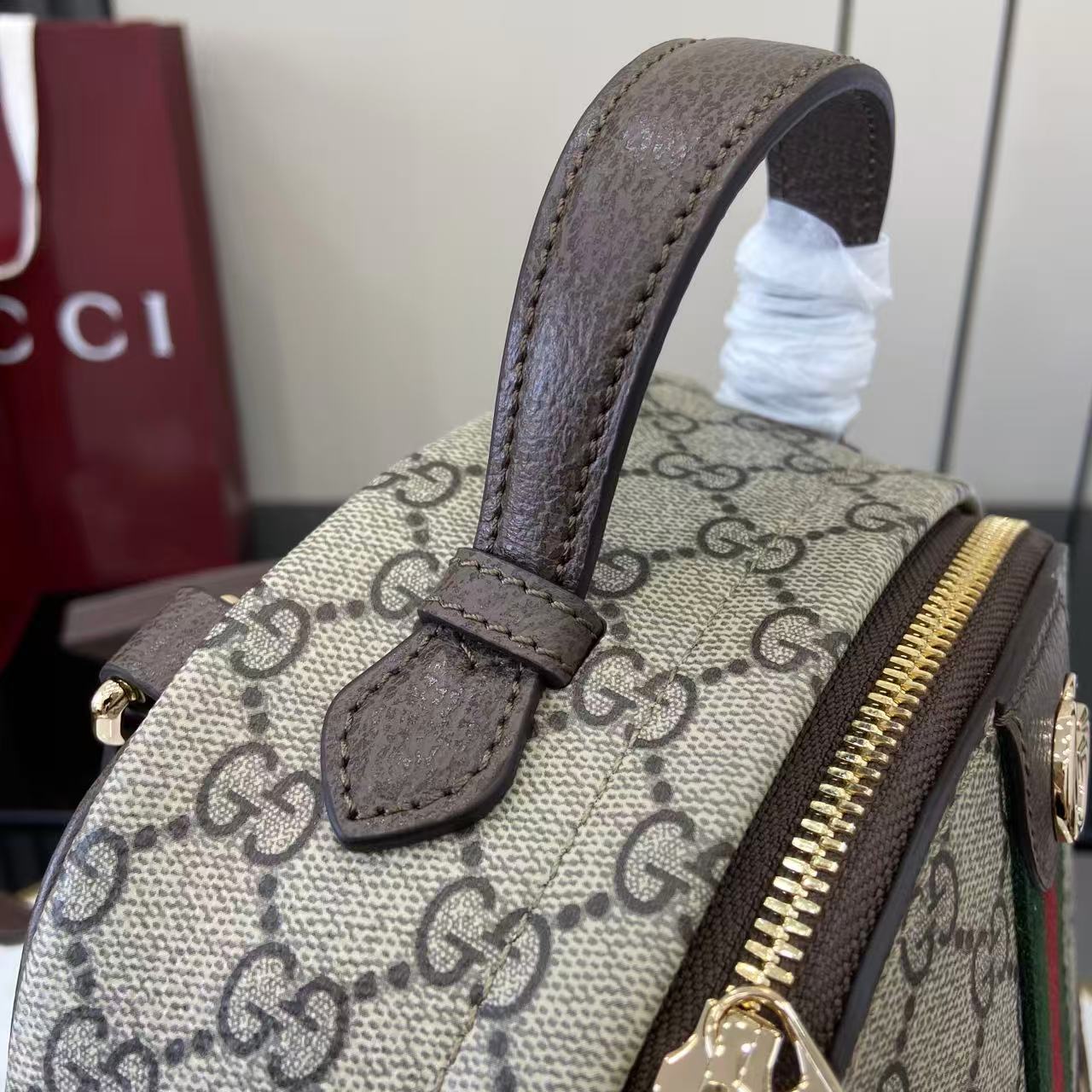 Gucci Ophidia GG Supreme Mini Backpack Beige/Brown Leather Trim 12 i1757138879904 2642 0 10