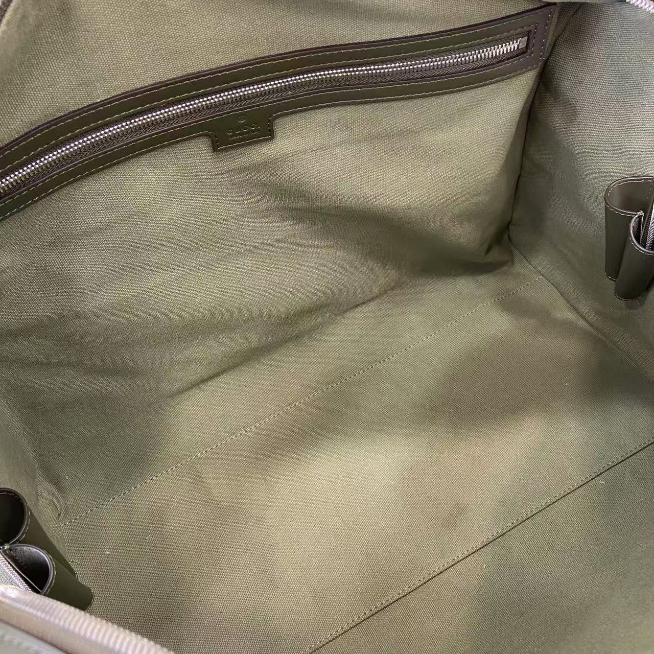 Gucci Medium Duffle Bag in Green Gucci Letter Pattern Coated Fabric 8 i1757139440657 118 0 7