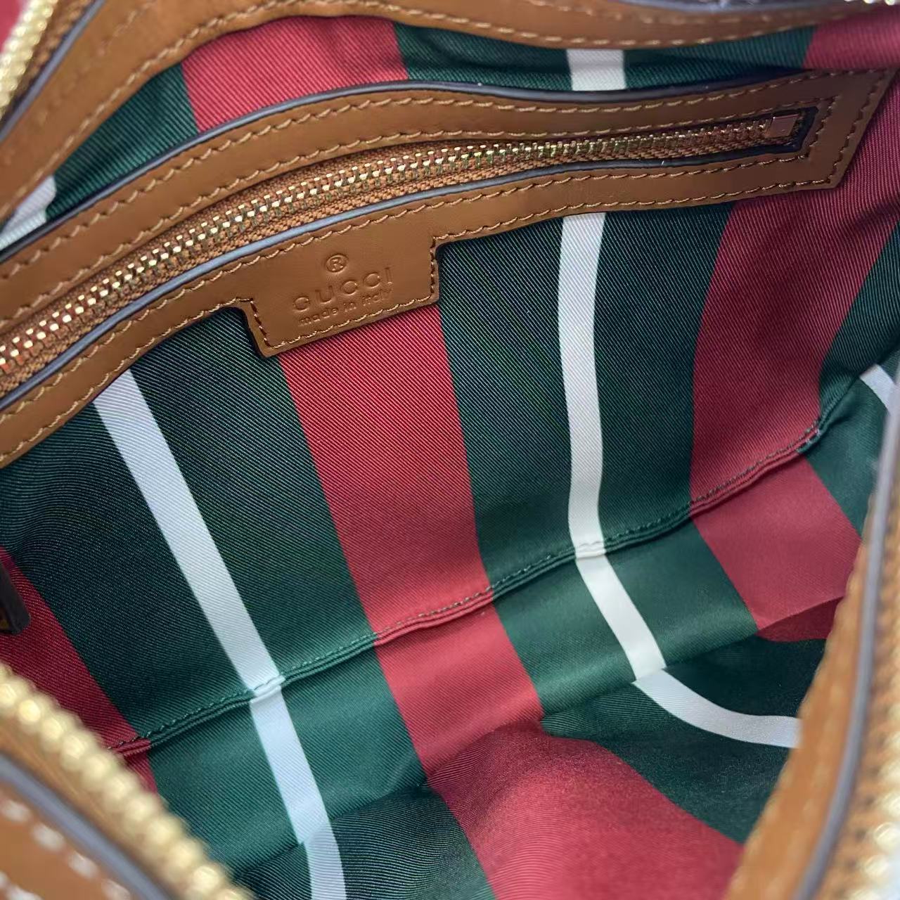 Gucci Emblem Hobo Bag: Beige & Brown, Chain Strap, Adjustable Leather Strap 9 i1757575086124 6564 0 7