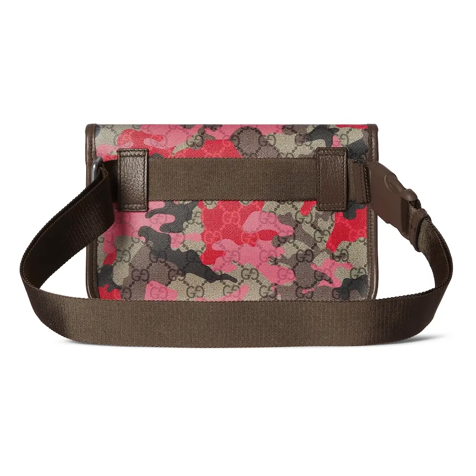 Gucci GG Supreme pink camo crossbody