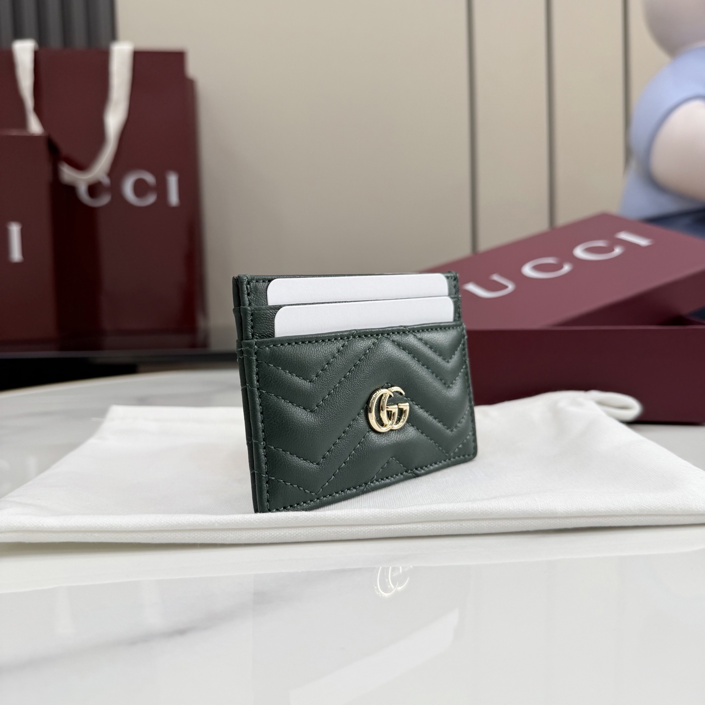Картхолдер Gucci зеленый