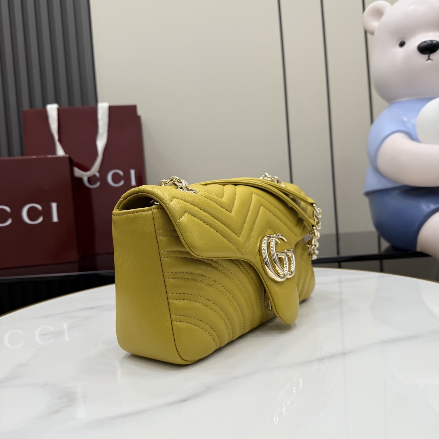 Сумка Gucci Marmont желтая
