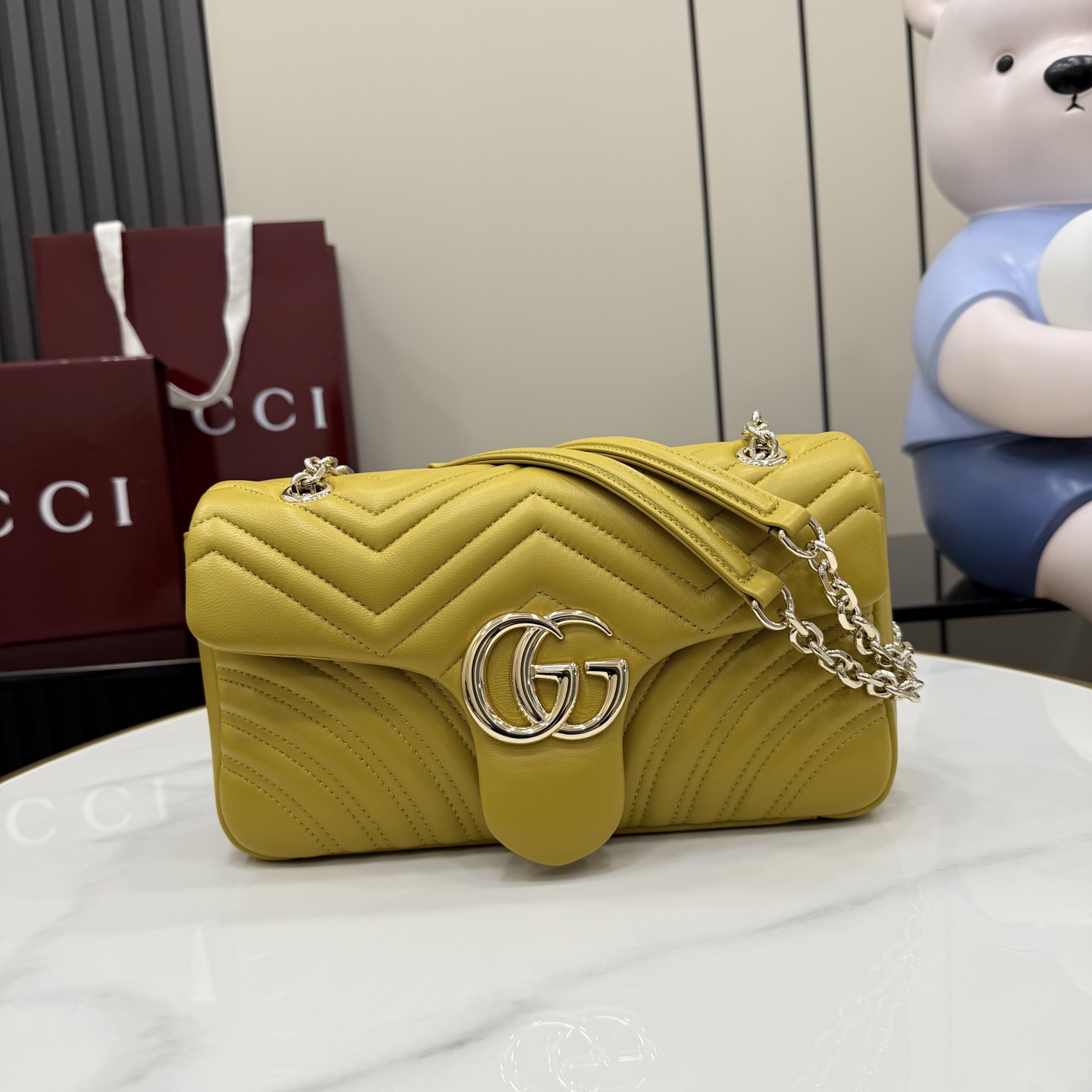 Сумка Gucci Marmont желтая