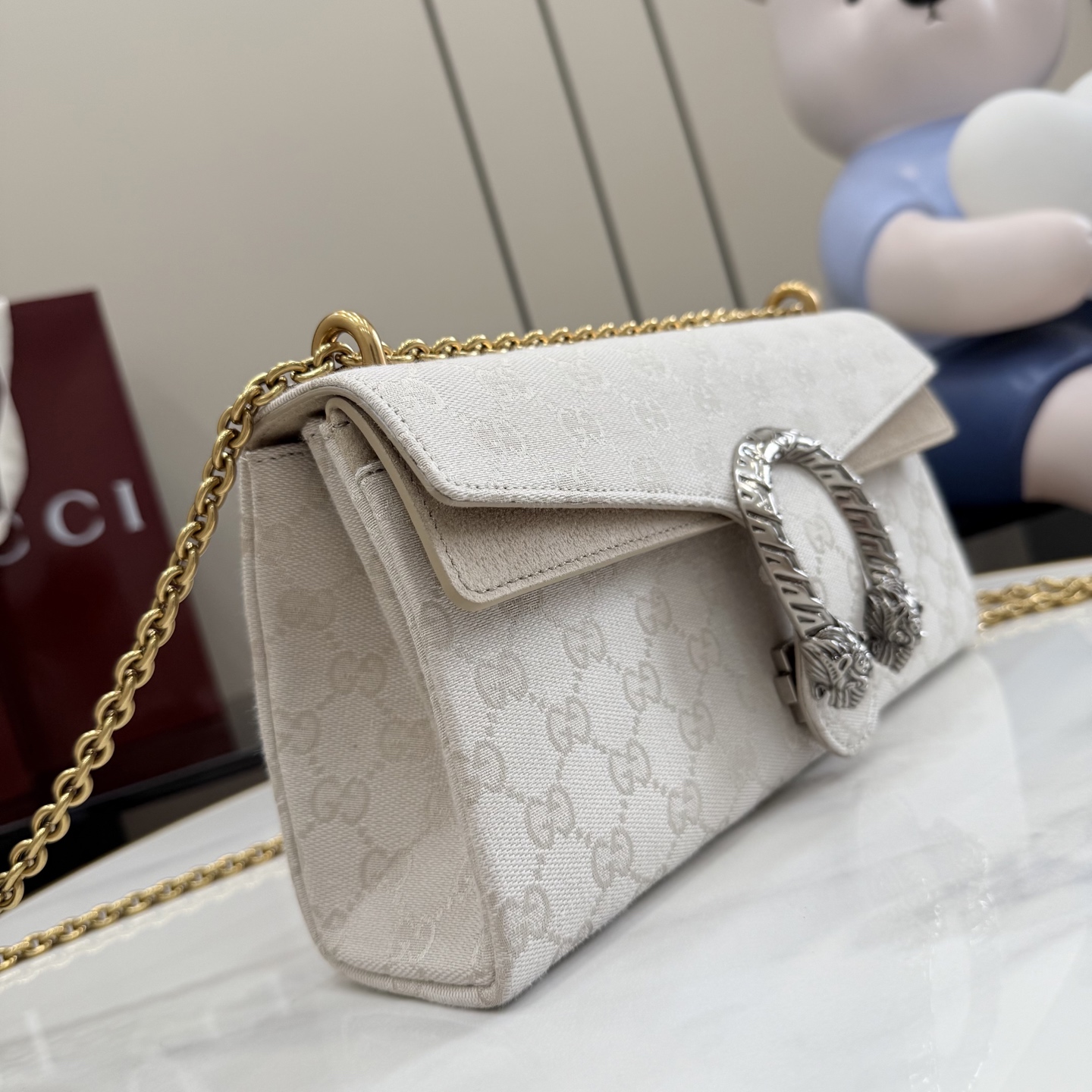 Gucci Dionysus Beige GG canvas shoulder everyday