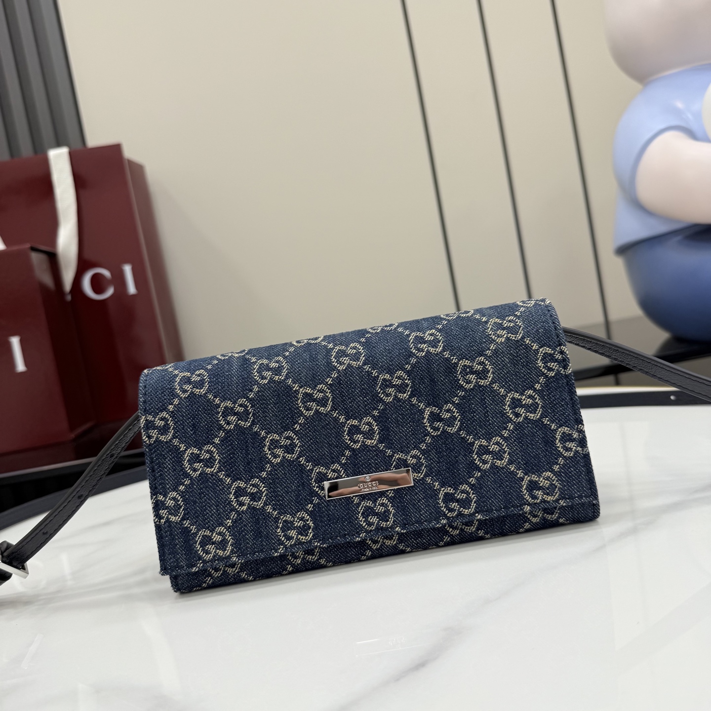 Gucci GG shoulder bag Blue GG denim crossbody everyday