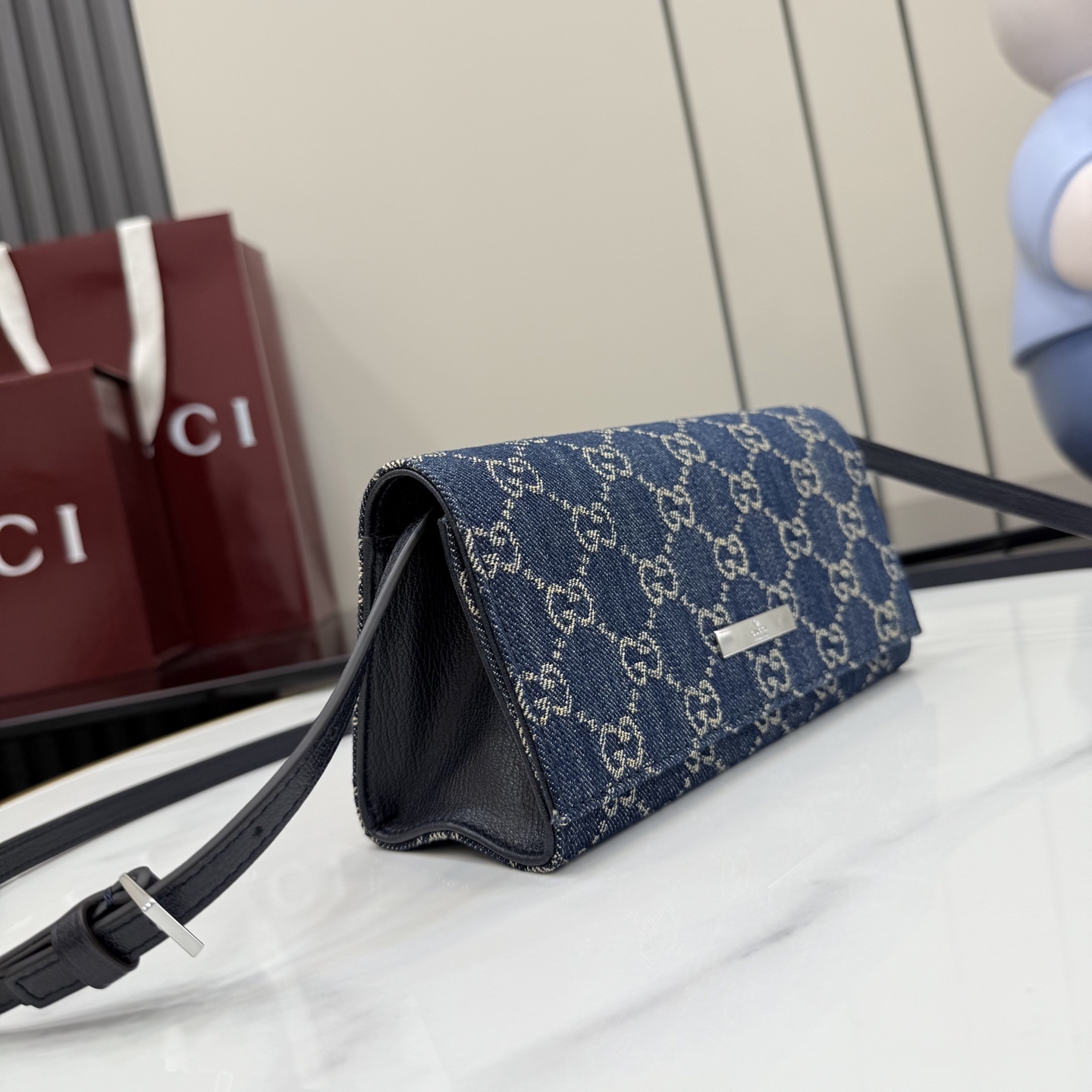 Gucci GG shoulder bag Blue GG denim crossbody everyday