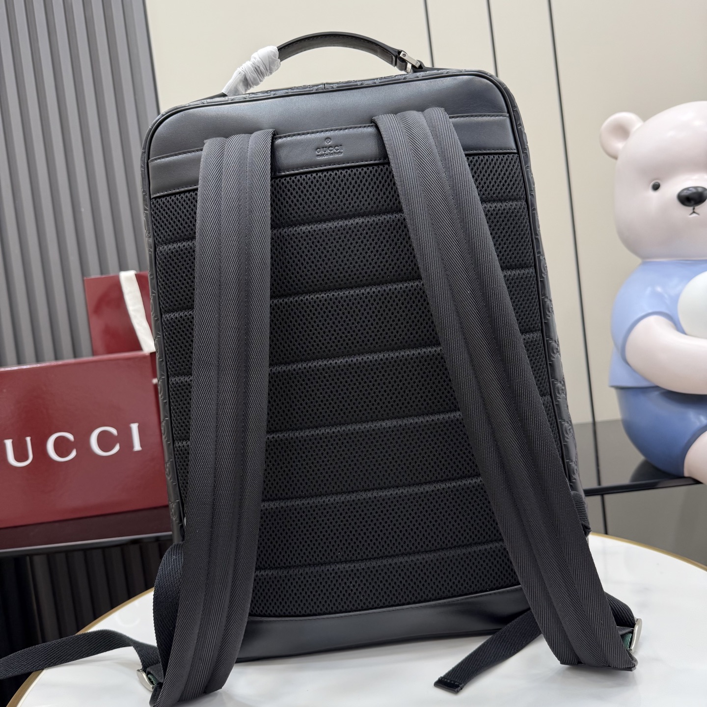 Рюкзак Gucci черный с монограммой