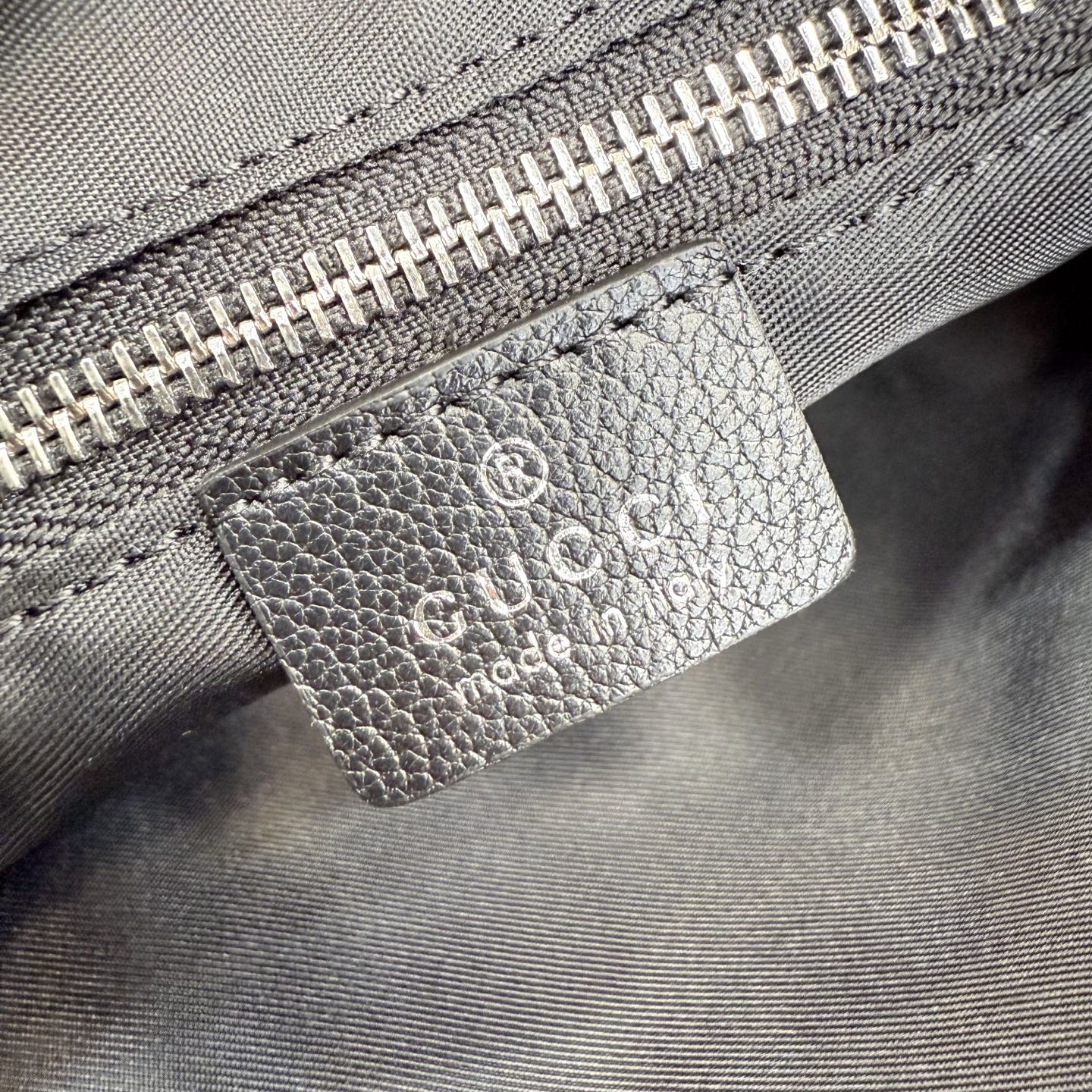 gucci lady lunetta black gg denim shoulder bag