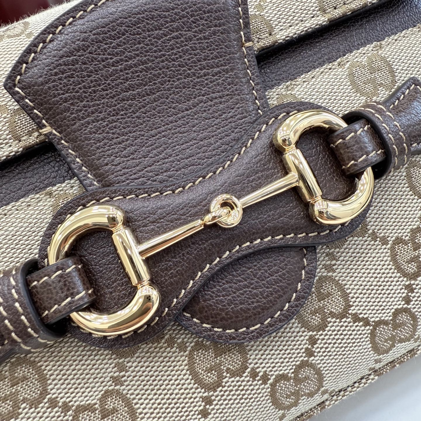 gucci horsebit duomo small brown gg canvas bag