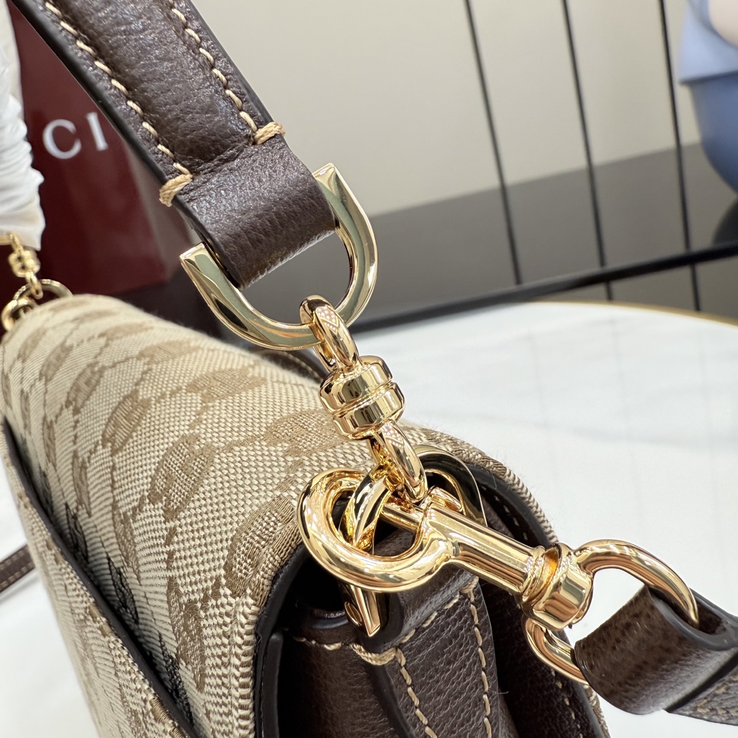 gucci horsebit duomo small brown gg canvas bag