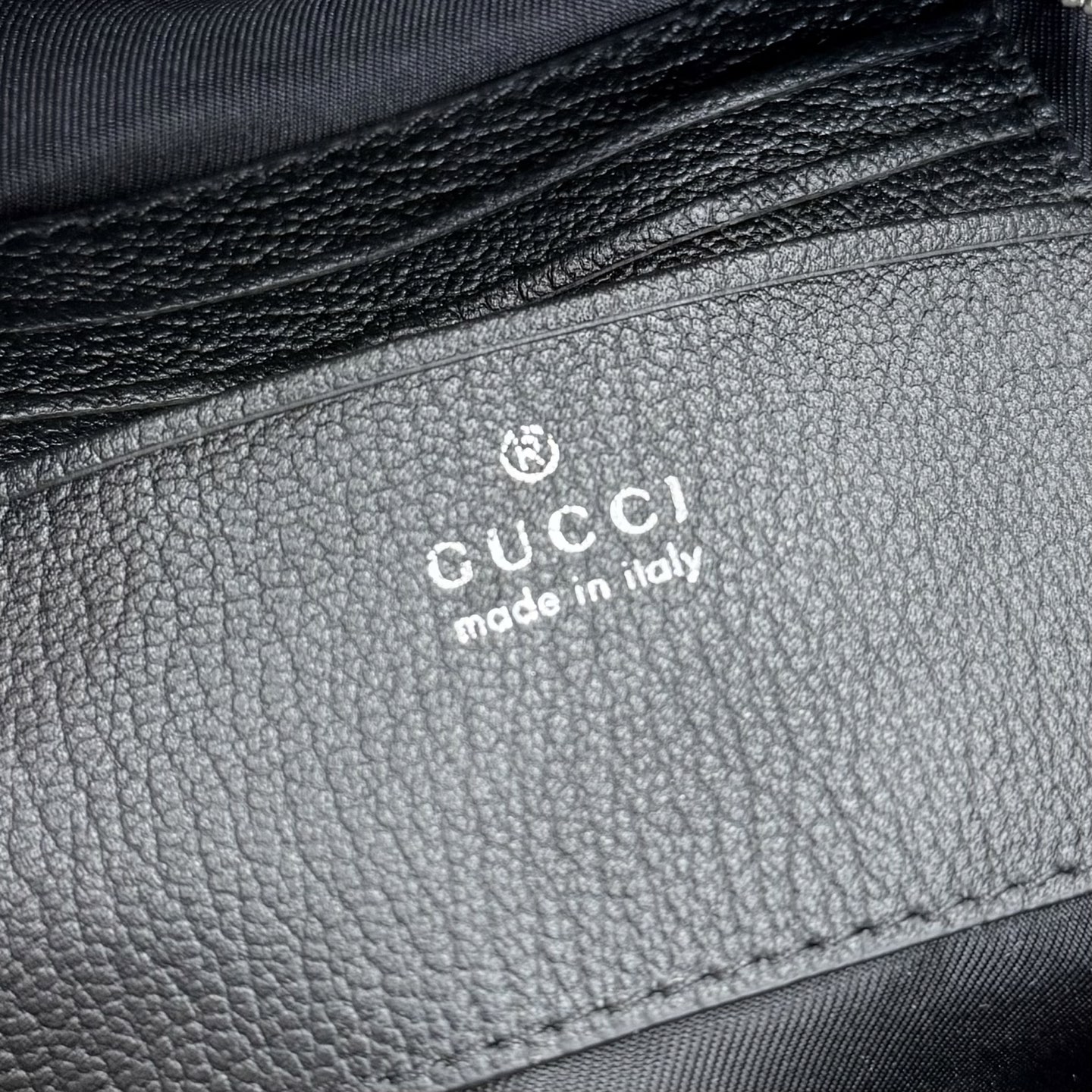 gucci small black gg denim boston bag