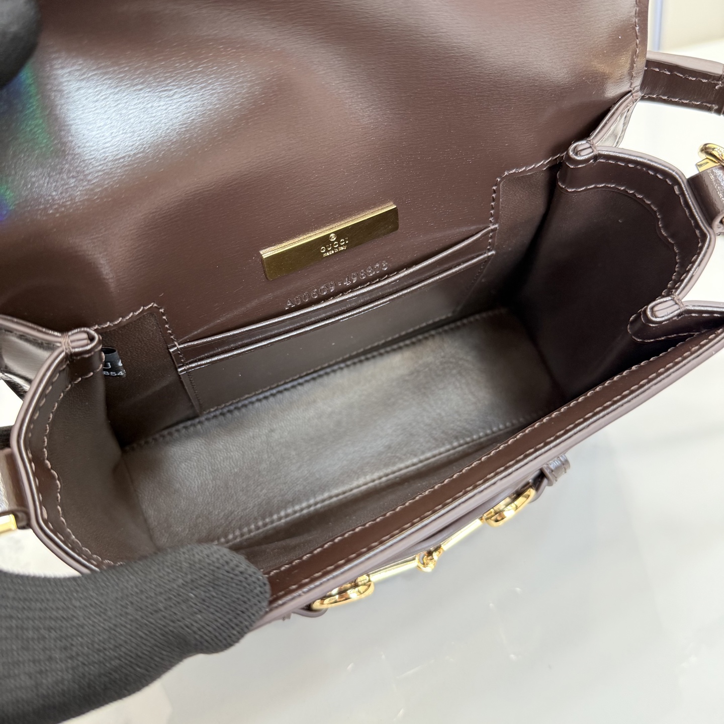 gucci horsebit duomo brown medium top handle bag