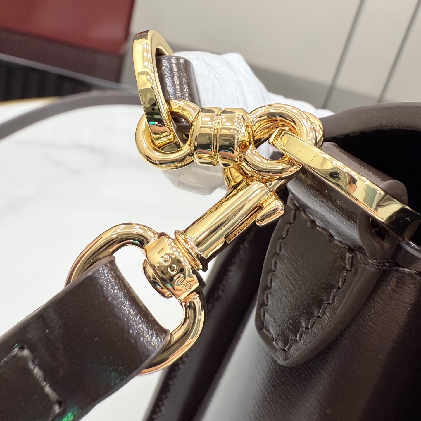 gucci horsebit duomo brown medium top handle bag