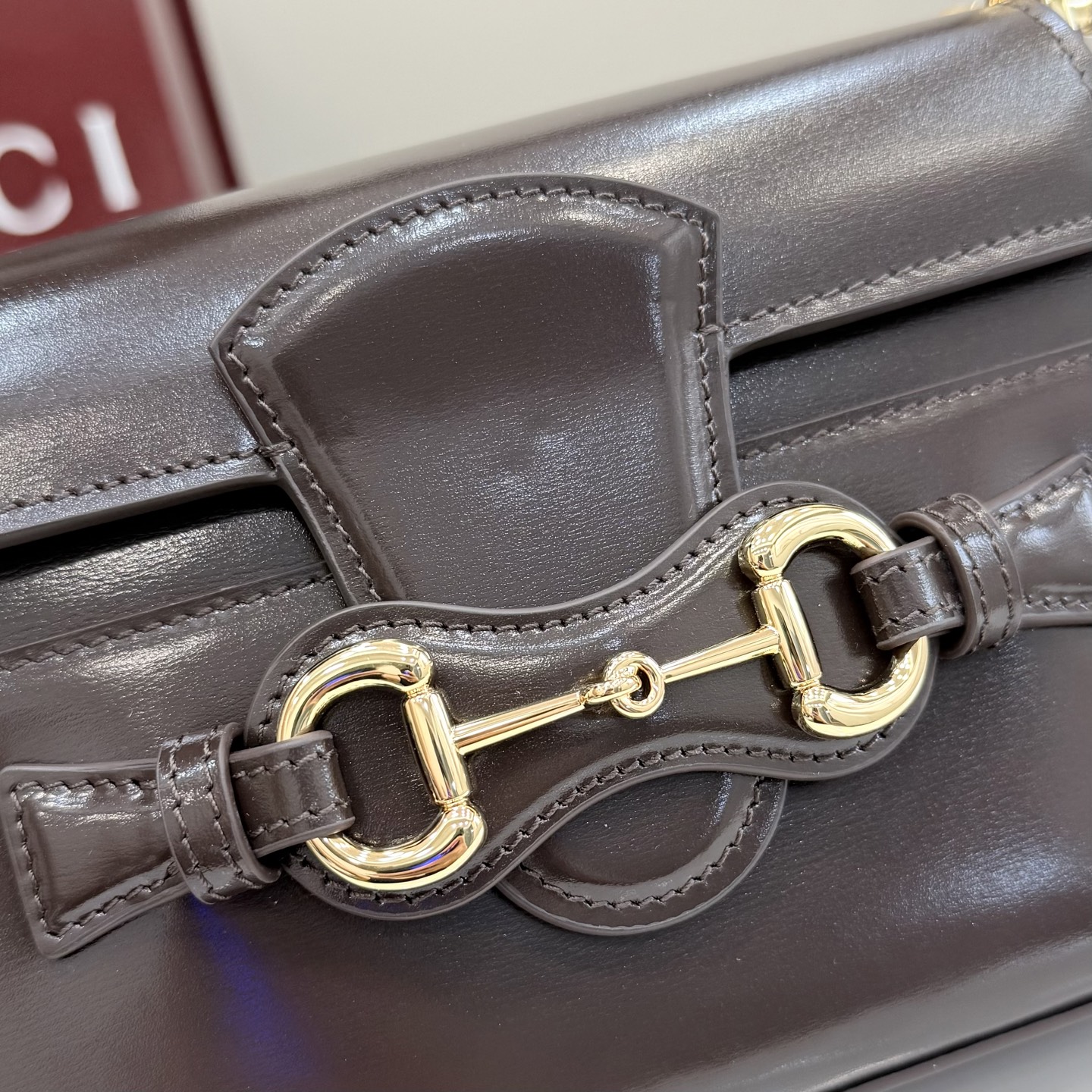 gucci horsebit duomo brown medium top handle bag