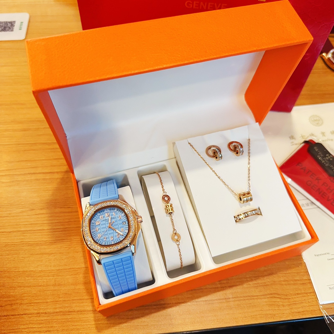 Luxury Women’s Watch Collection Featuring Bermuda Emerald Grenade Design and Aquanaut Folding Button - 图片 2