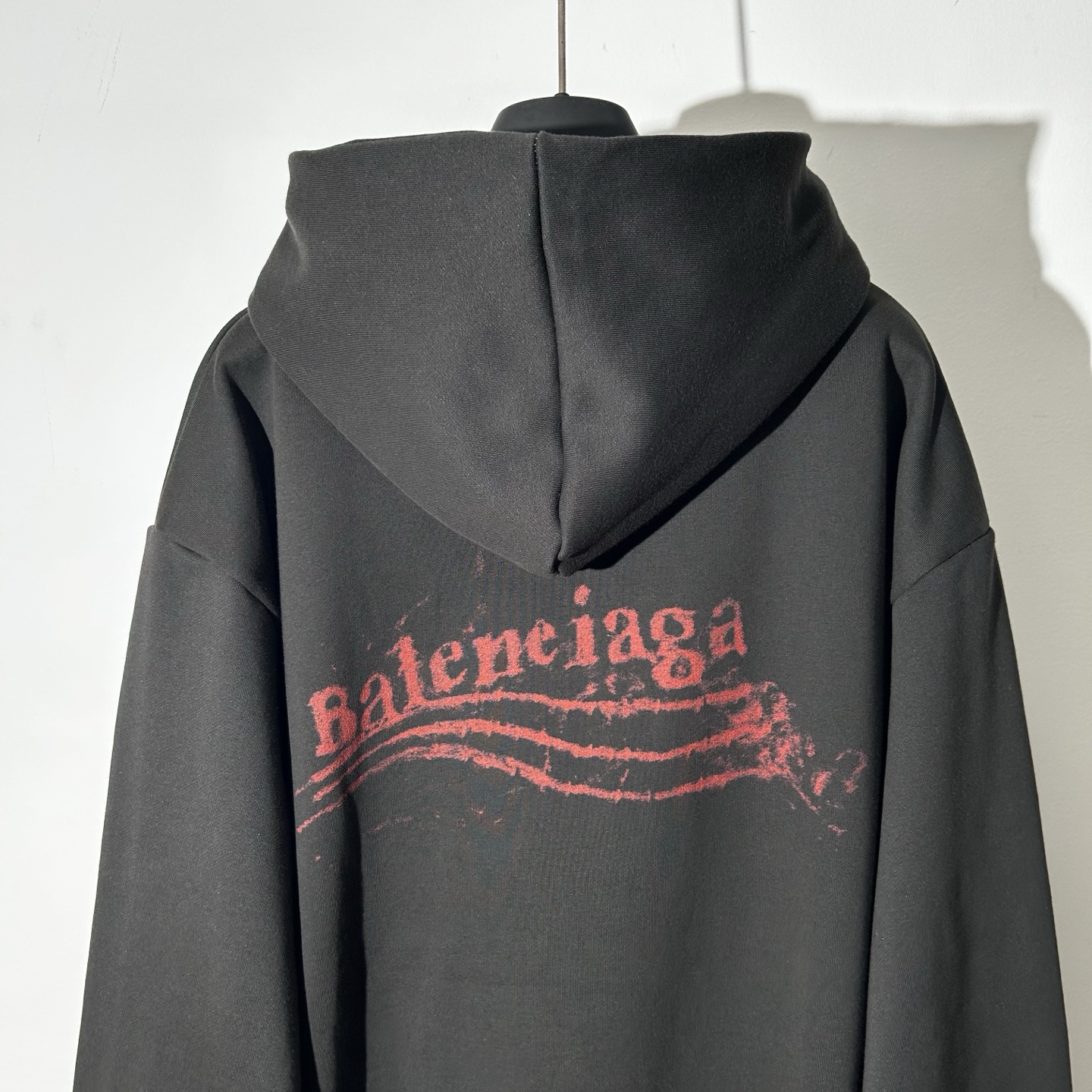 Balenciaga Distressed Logo Black Hoodie Pullover Sweatshirt | Size S-XL 5 i1758360210109 4983 0 3