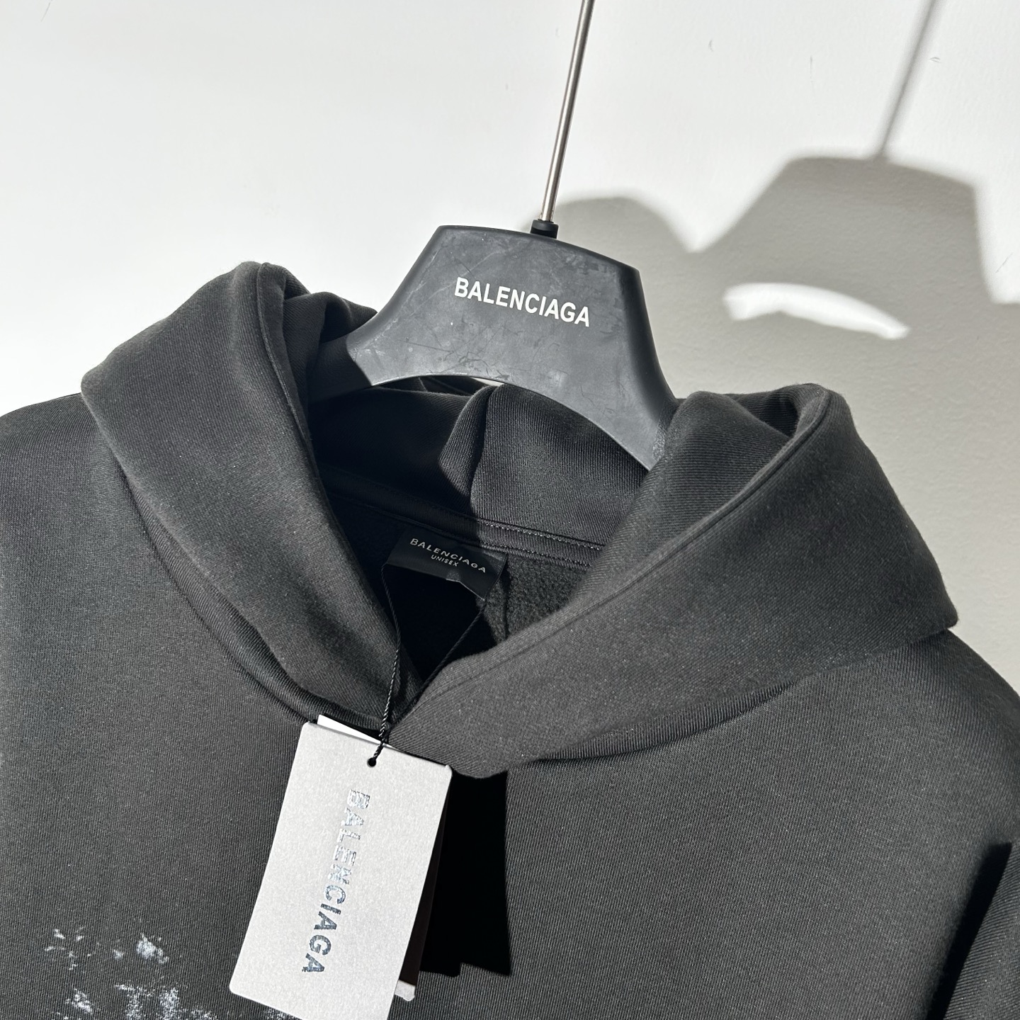 Balenciaga Distressed Logo Black Hoodie Pullover Sweatshirt | Size S-XL 8 i1758360210997 5548 0 6